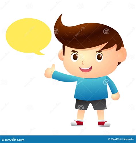 Boy Talking Cartoon Character Stock Vector - Illustration of talking, people: 53664070