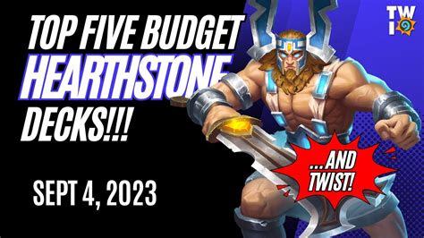 Best Budget Hearthstone Decks For Standard Meta AND TWIST! 8/28/2023 ...