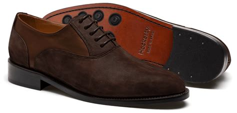 Oxford shoes - brown waxed leather & leather