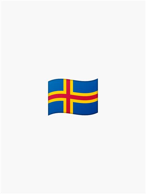 "Åland Islands flag emoji" Sticker for Sale by Stickypegatinas | Redbubble