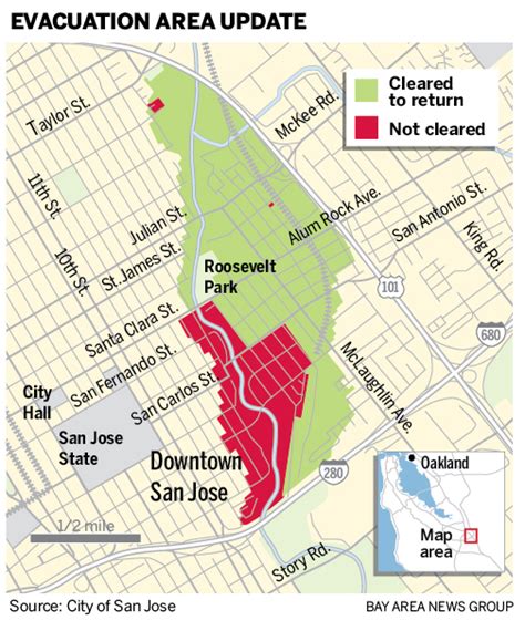 San Jose flood: Map showing who can return home, and who can't