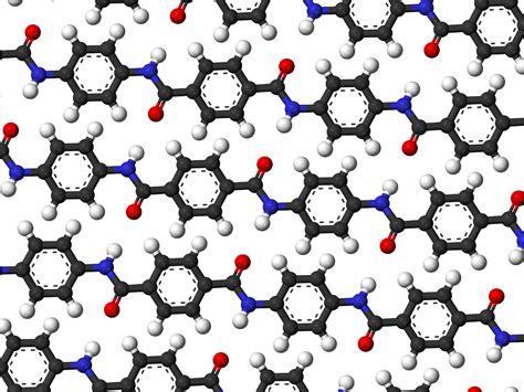 Carbon fiber, Kevlar, Chemical structure