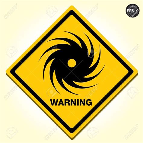 Hurricane warning sign, Vector | Warning signs, Hurricane, Hurricane ...