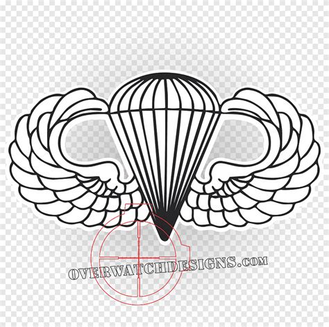 Distintivo de paraquedista da escola aérea do exército dos Estados Unidos Forças transportadas ...