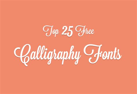 Cool Fonts - 25 Free Calligraphy Fonts