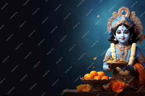 Premium AI Image | Janmashtami background