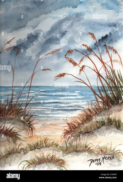 Watercolor Paintings Of Beach Scenes