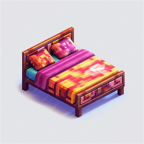 Premium AI Image | Pixel Art Bed With Vibrant Colors By Pixelplantmaster