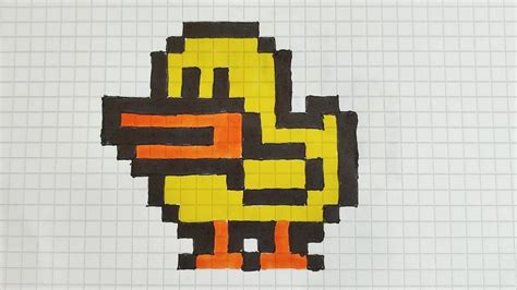 How to Draw Duck - Pixel Art - YouTube