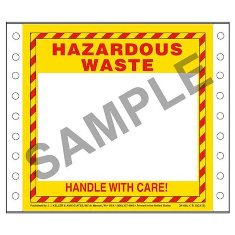 Free Hazardous Waste Label Template - PRINTABLE TEMPLATES