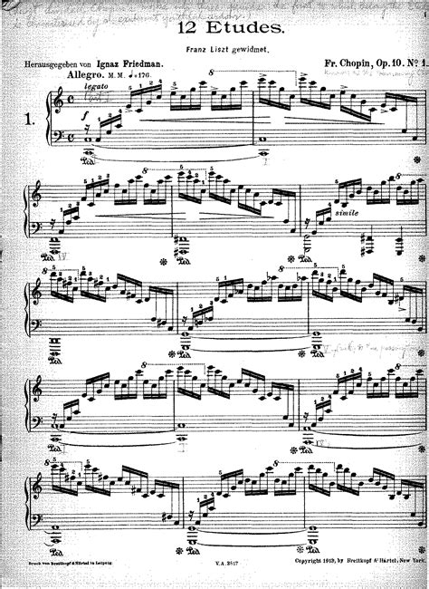 MUSIClassical notes: Chopin Etudes, Op 10