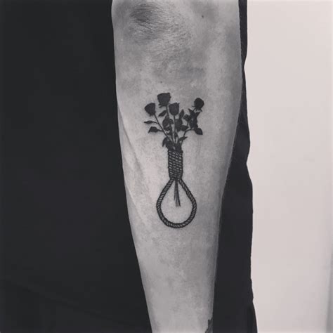 Hangman’s knot flowers by Philipp Eid - Tattoogrid.net