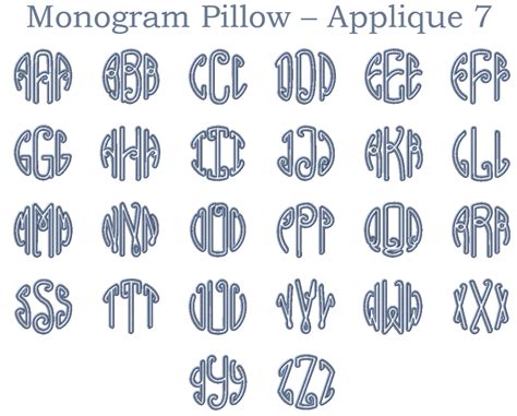 Monogram Pillow Fonts - Applique – Balanced Stitches