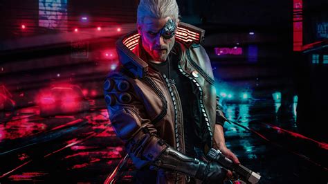 Download wallpaper 1366x768 cyberpunk 2077, the witcher, geralt of ...