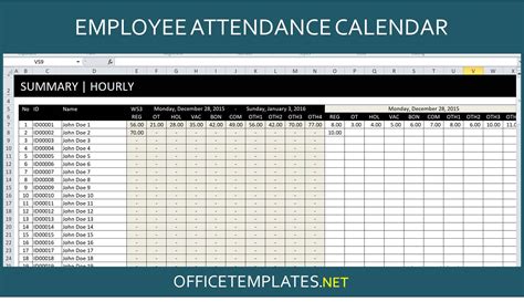 Employee Attendance Tracker Template