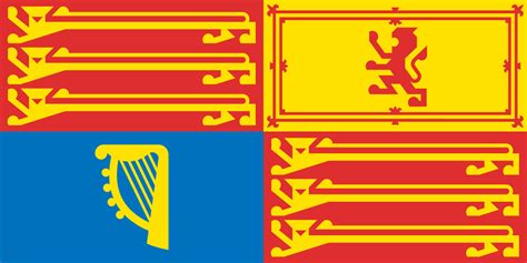 Simplified Royal Standard of the UK : r/vexillology