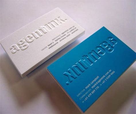 Embossed business cards | Inkmonk