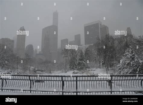 Central Park after the snowstorm, NYC Stock Photo - Alamy