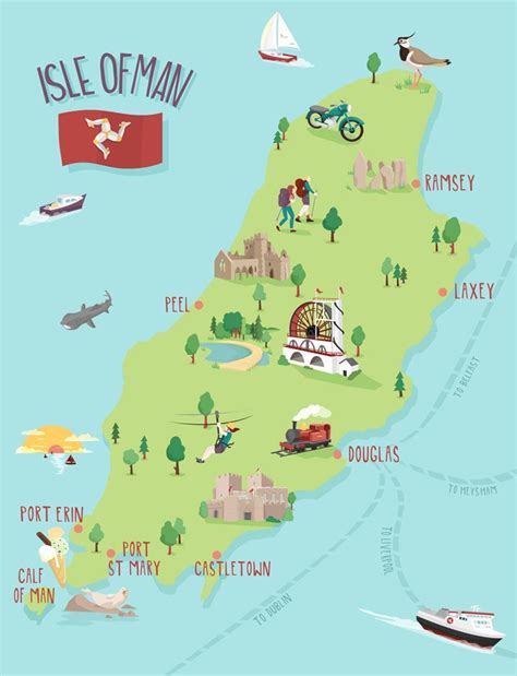 Portfolio | Isle of man, Illustrated map, Map