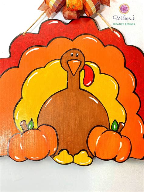 Turkey Door Hanger Thanksgiving Door Hanger Fall Door - Etsy