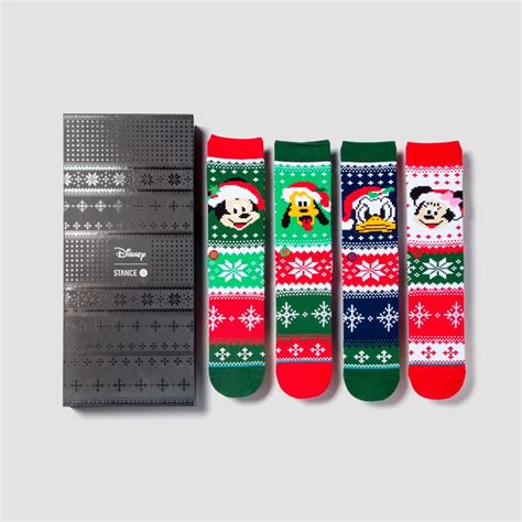 Stance Christmas Disney - Claus Socks 4 Pack Box Set Multi - rollersnakes.co.uk