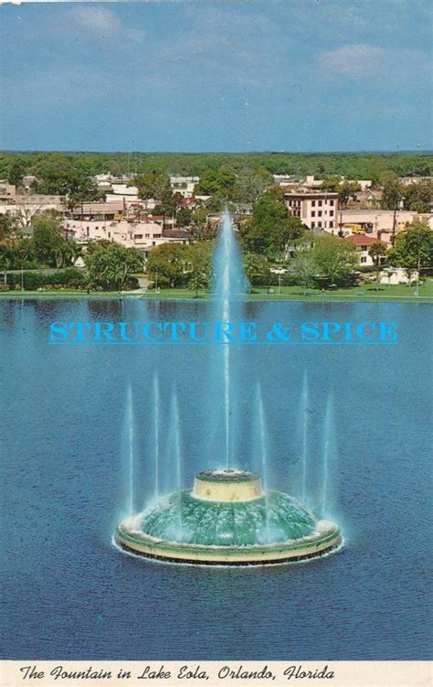 Florida: Vintage Postcard of The Fountain in Lake Eola Park | Etsy ...