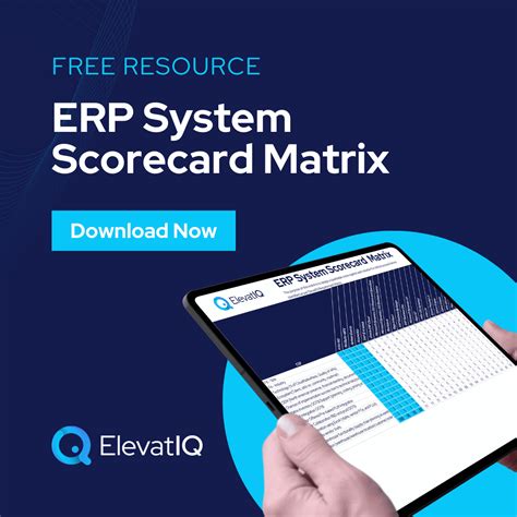 ERP Systems Scorecard Sheet | Compare ERP Systems