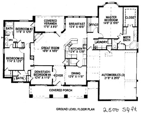 Exploring 2500 Sq Ft Single-Story House Plans - House Plans