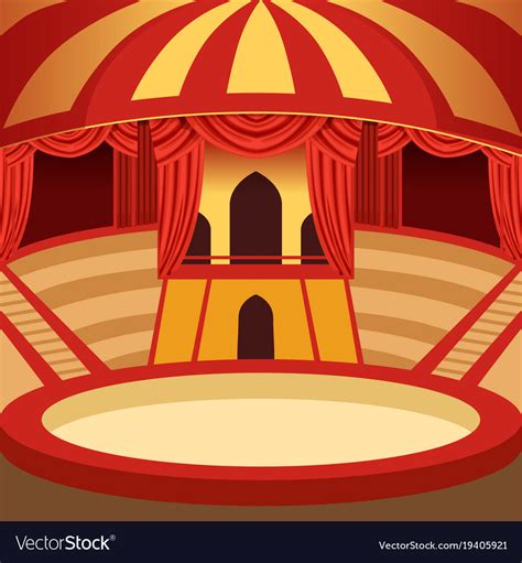 Circus arena cartoon design classic stage Vector Image