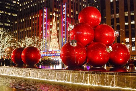 NYC ♥ NYC: Giant Christmas Ornaments at 1251 Sixth Avenue