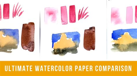 The Ultimate Watercolor Paper Comparison | Comparing 24 Types of Watercolor Paper (Part 1) - YouTube