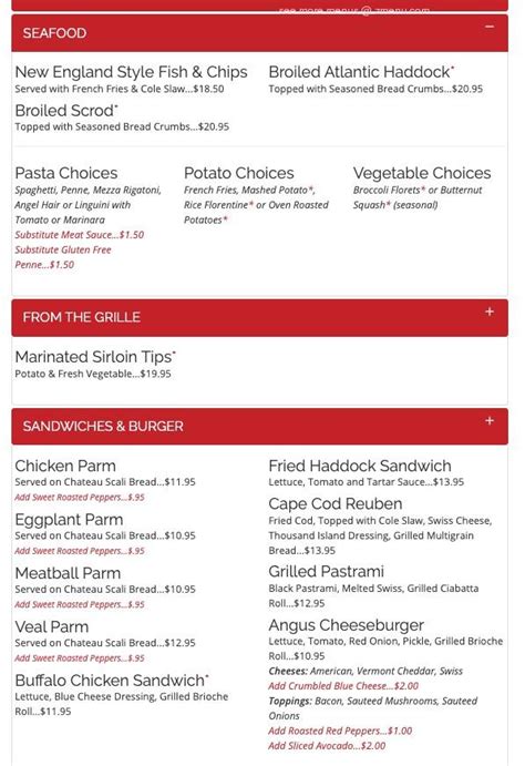 Online Menu of Chateau Restaurant Restaurant, Burlington, Massachusetts, 01803 - Zmenu