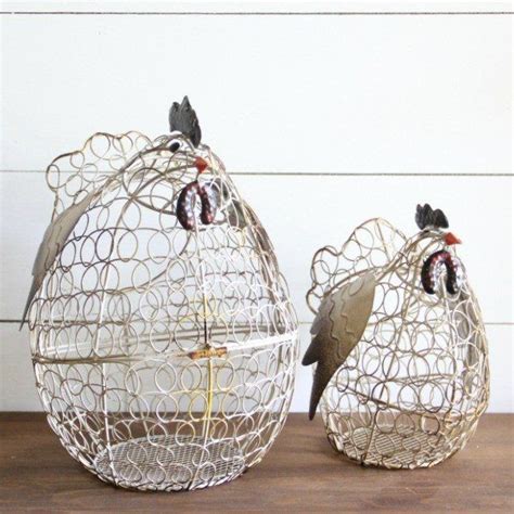 Wire Chicken Decor, Set of 2 | Chicken decor, Decor, Home decor accessories