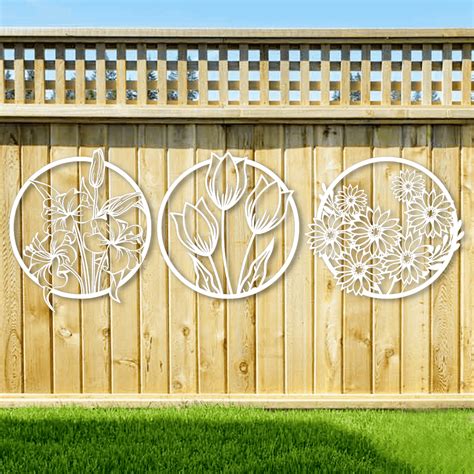 Three Flowers Metal Wall Art Set | K&S Design Elements