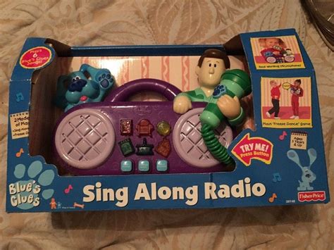 Blue's Clues Sing Along Boombox radio musical Microphone toy 1999 ...