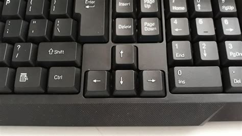 The up and down arrow keys on this keyboard are not centered ...