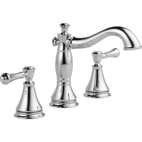 Delta Chrome Finish 2-Handle Widespread Bathroom Sink Faucet 579516 ...