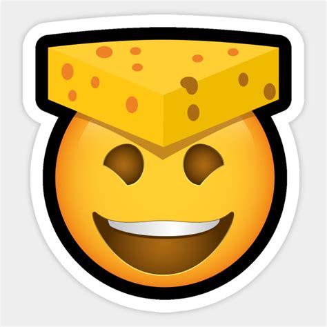 Emoji CheeseHead Cheese Hat - Cheesehead - Sticker | TeePublic