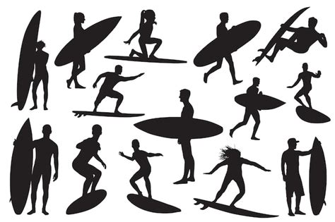 Premium Vector | Surfer silhouette