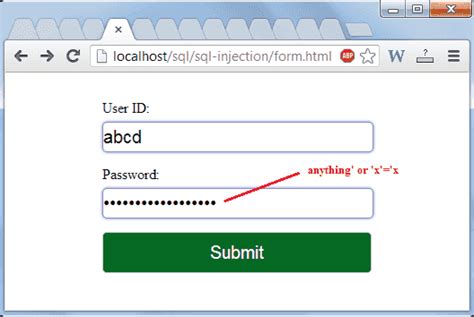 SQL Injection Tutorial - w3resource