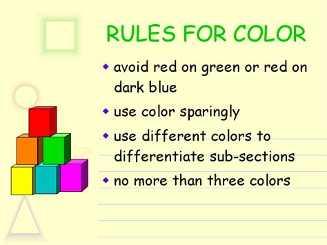 RULES FOR COLOR