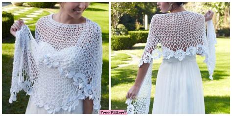 Beauiful Crochet Lace Shawl - Free Patterns - DIY 4 EVER