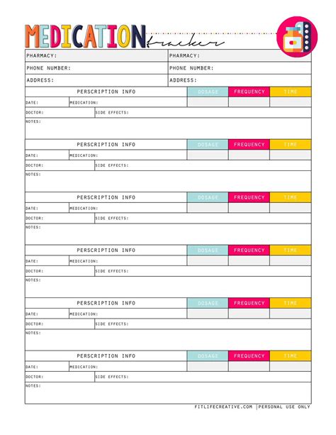 Printable Daily Medication Schedule Template