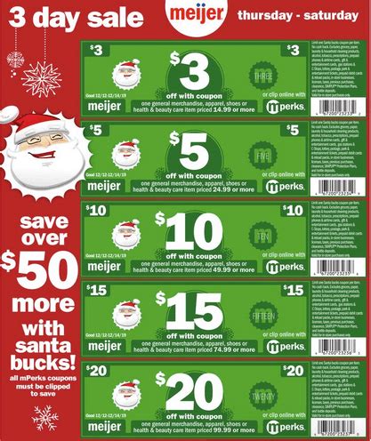 Meijer 3 Day Sale: December 12-14, 2019 [Santa Bucks]