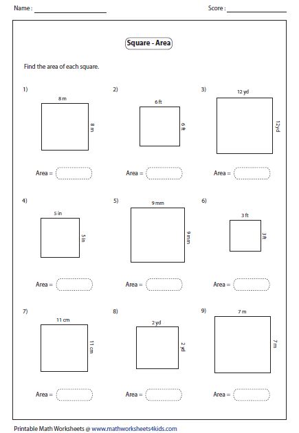 Rectangle Worksheets