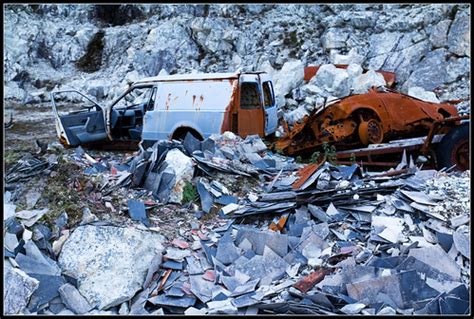 Car Wrecks | Old abandoned and rusted cars in a quarry near … | Flickr