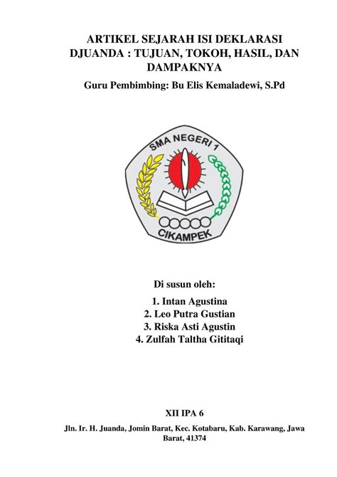 Artikel sejarah isi deklarasi djuanda - ARTIKEL SEJARAH ISI DEKLARASI DJUANDA : TUJUAN, TOKOH ...