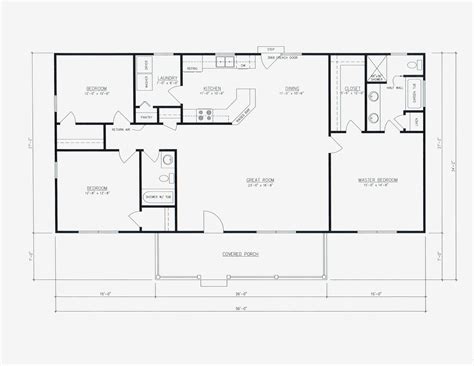 3 Bedroom 2 Bath House Plan Floor Plan. Great Layout 1500 Sq Ft. the Houston House. Large Master ...