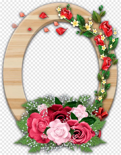 New Flower Photo Frame - Floral Frame With Red Vintage Roses And Leaves 1406026 Vector Art At ...