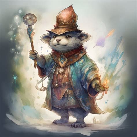 Great Mystical Wizard Mouse, Ai Generative Illustration Stock ...